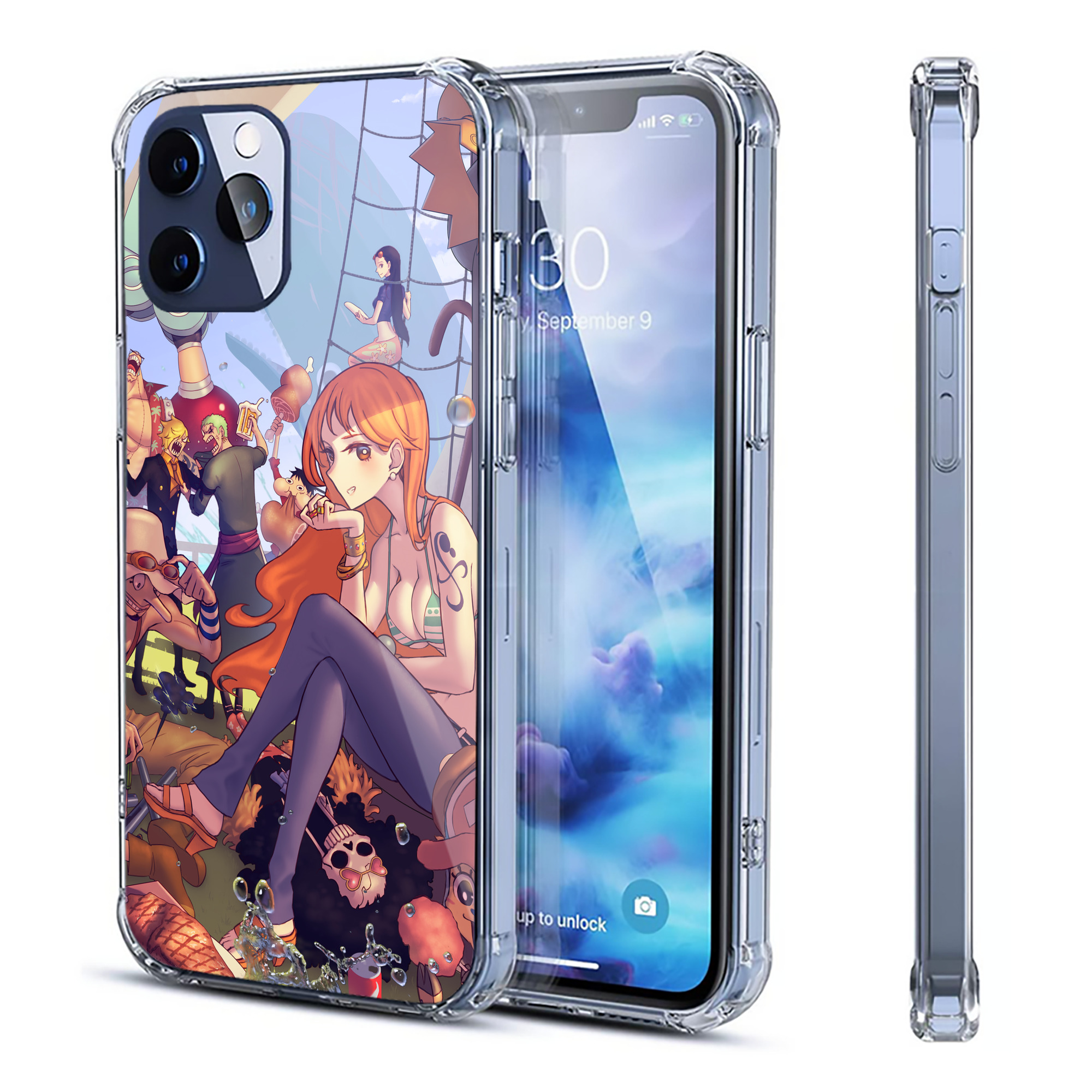 （画像用） ワンピース ONE PIECE 【iPhone 12シリーズ対応】透明スマホケース（クリアソフトケース）